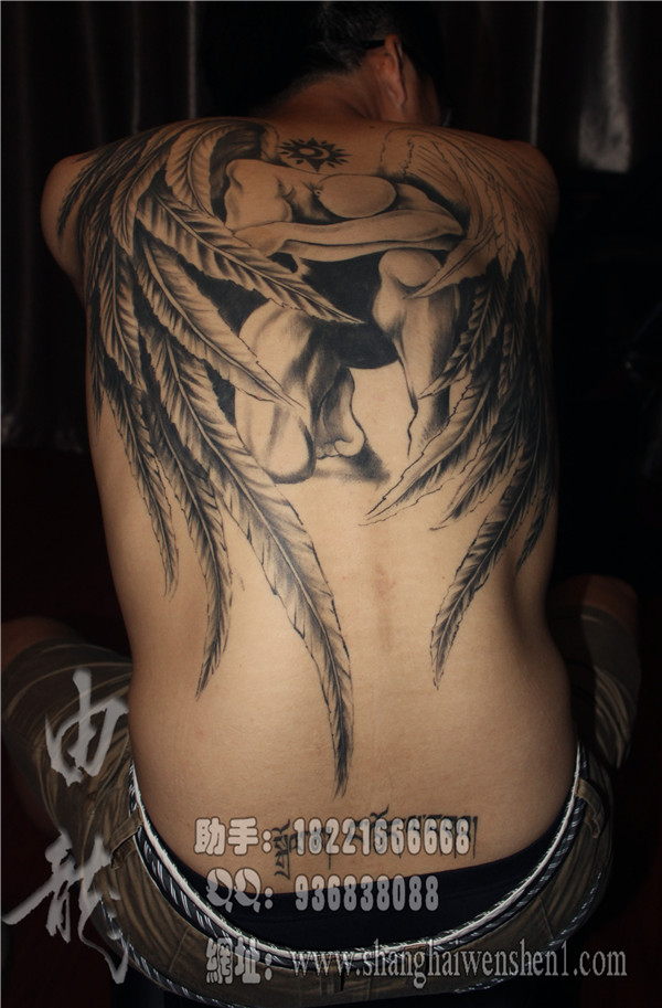 纹身 上海/上一张：全背天使纹身下一张:满背龙纹身遮盖未完成
