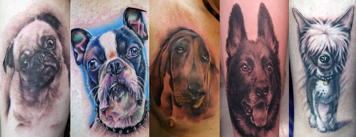 纹身图案寓意之狗
